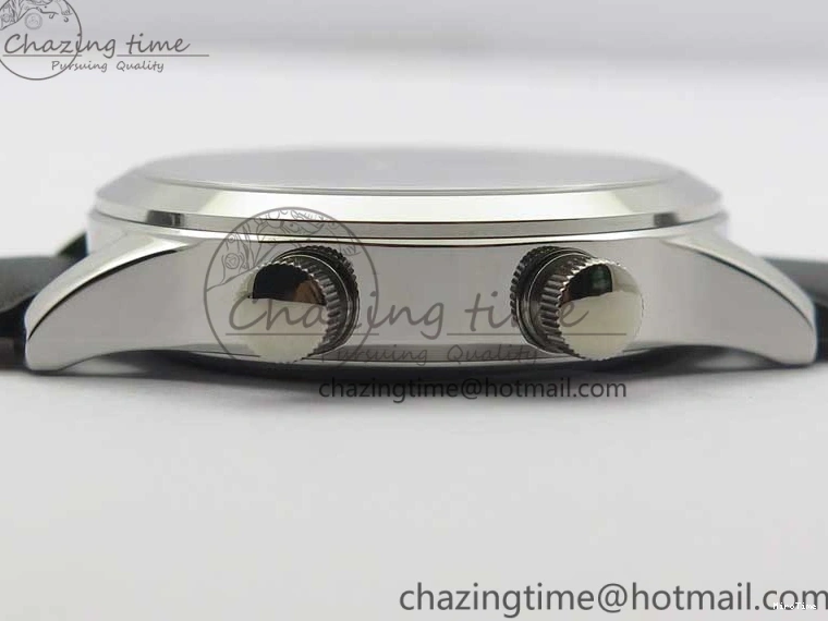 MIROTIME 0402 Stylish Calatrava 5524 Pilot Travel Time SS GRF Black Dial on Black Leather Strap A324 V 7108